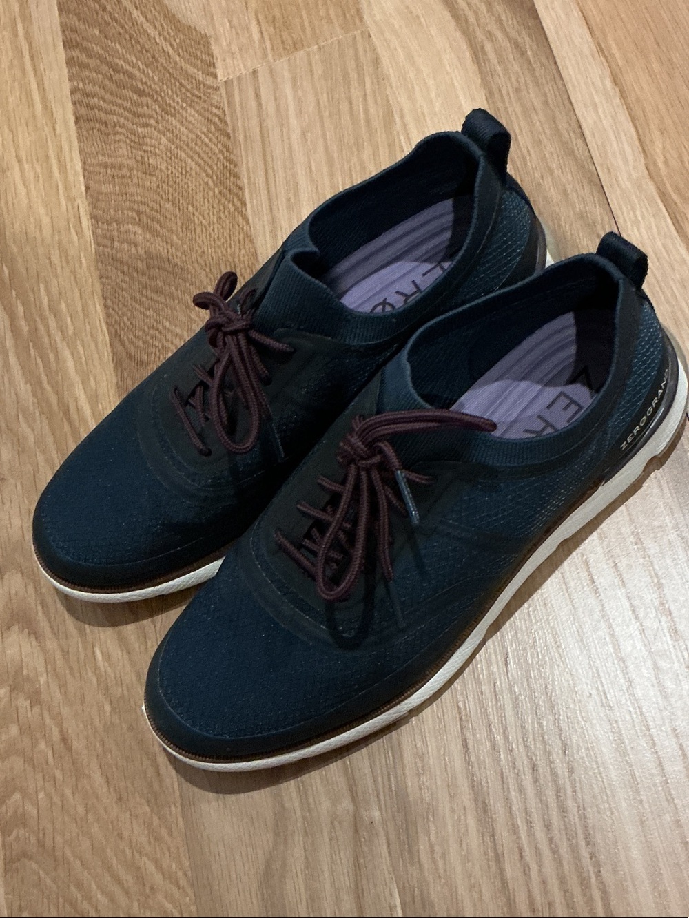 Cole Haan Women's navy Knit Lace-Up Sneakers